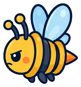 Buzzspool, a yellow and black bee wound from filament