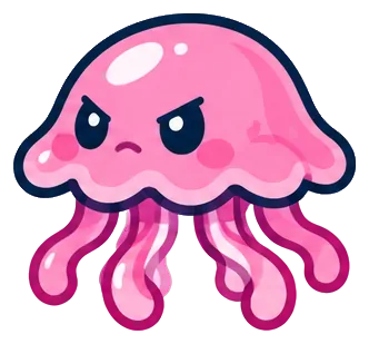 Jellyfloat, a wobbly pink jellyfish
