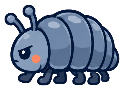 Pillbug, a grey roly-poly bug