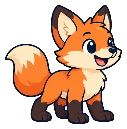Rusty, a little orange fox cub