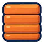 A Layer Brick printed in stacked orange layers